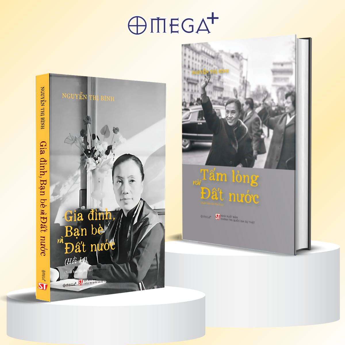 Combo Hồi Ức Nguyễn Thị Bình: Gia Đình, Bạn Bè, Đất Nước + Tấm Lòng Với Đất Nước (Bìa mềm + Bìa cứng)